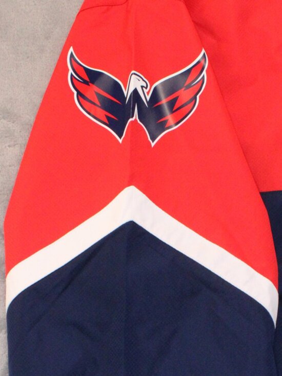 Washington Capitals Anorak Half-Zip Hooded Windbreaker Jacket Size Large - Picture 6 of 11